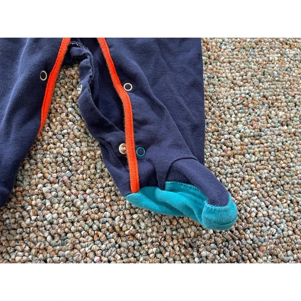 Offspring Boys Blue Airplane Sleeper 6M